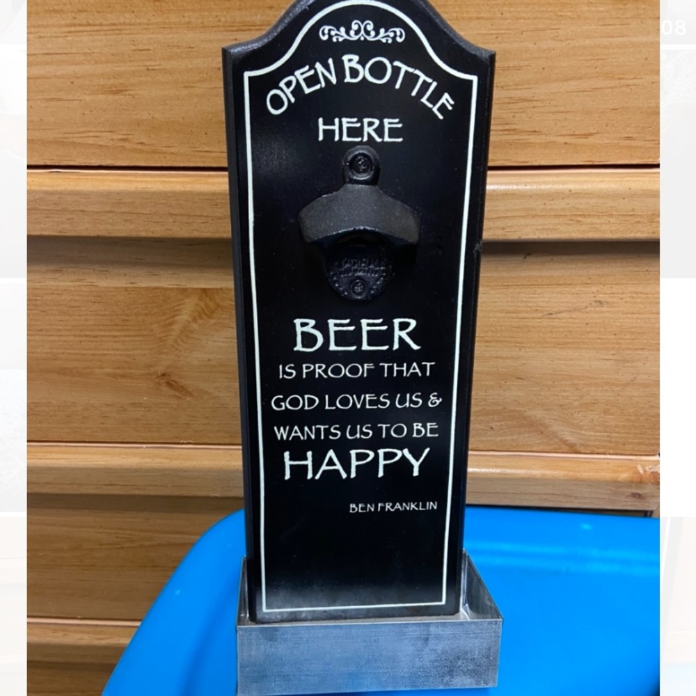 Funny Bottle Opener Plaque for Wall
